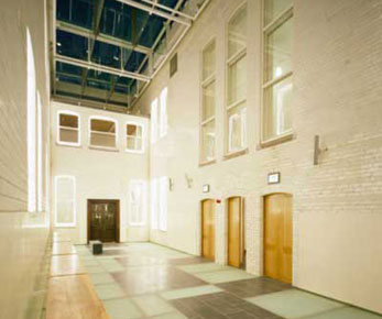 Picture showing Fire resistant glass floor at Cork County Courthouse Ireland