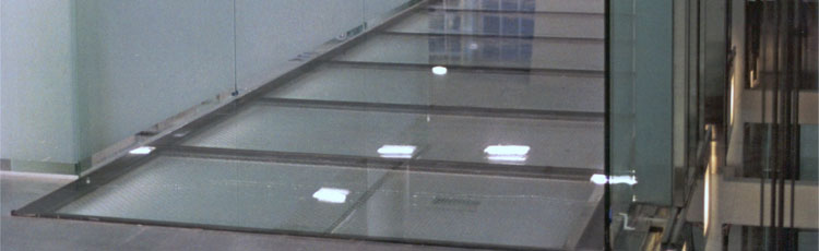Picture of fire-rated glass flooring