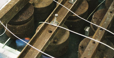 Picture showing LITESWISS test just underway gas jet entering chamber