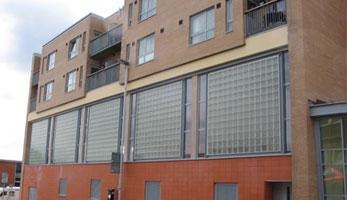 Picture of secure glass block windows Postal Sorting Centre Exeter