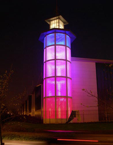 Stunning picture circular glassblock Tower Poundland Bilston